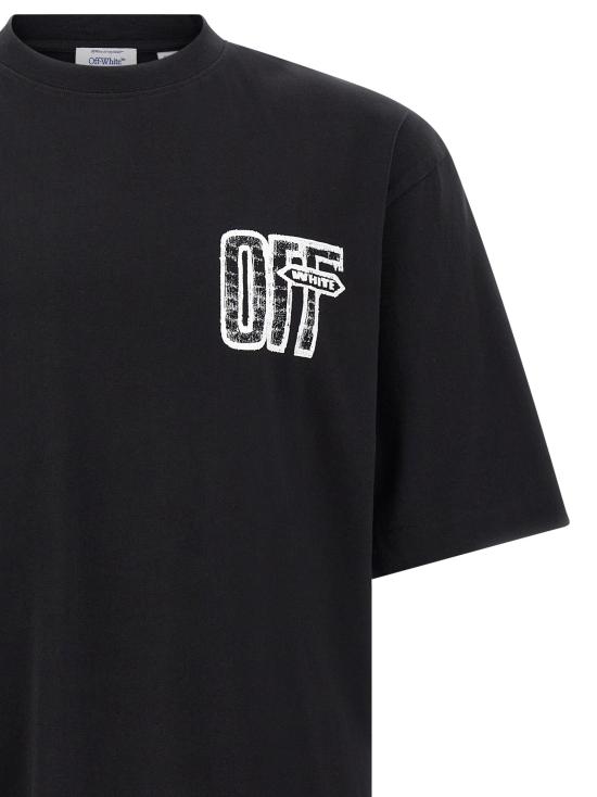 26FW 오프화이트 반팔 티셔츠 모션 애로우 스케이트 티셔츠 블랙 - OFF WHITE