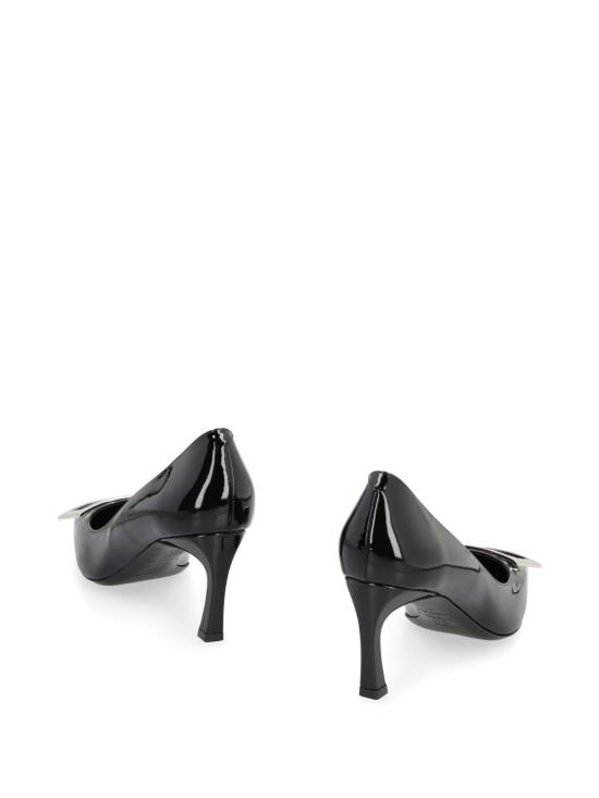 26FW 로저비비에 트럼펫 메탈 버클 펌프스 RVW40015280 D1PB999 - ROGER VIVIER