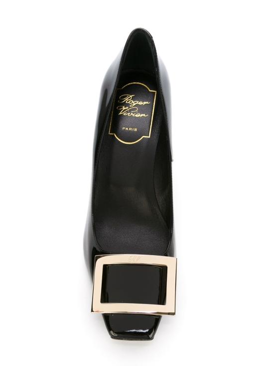 26FW 로저비비에 트럼펫 메탈 버클 펌프스 RVW40015280 D1PB999 - ROGER VIVIER