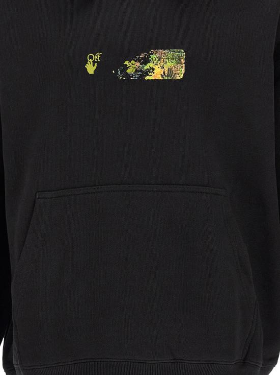 26FW 오프화이트 후드 티셔츠 스파이스 애로우 스케이트 스웨트셔츠 블랙 - OFF WHITE