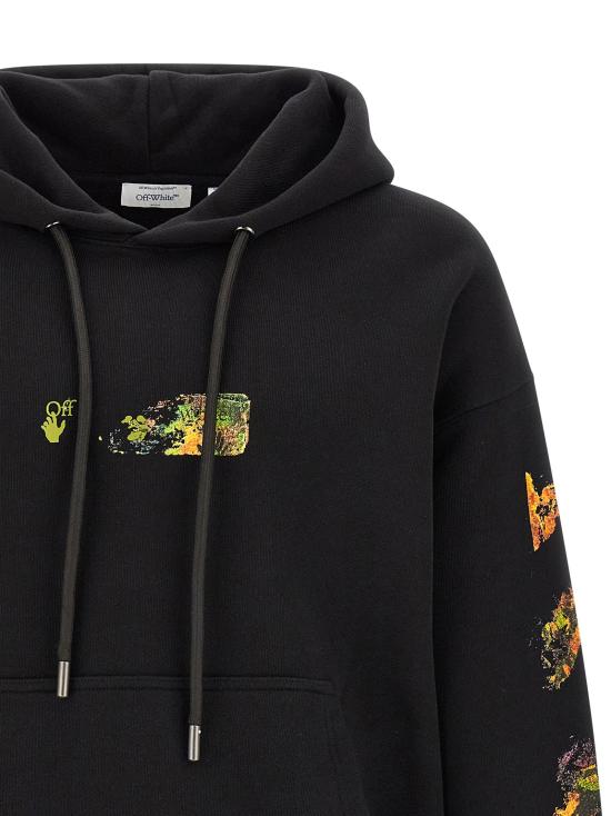 26FW 오프화이트 후드 티셔츠 스파이스 애로우 스케이트 스웨트셔츠 블랙 - OFF WHITE