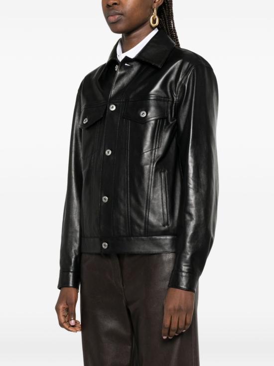 26SS 보테가베네타 가죽 자켓 857932 V61D01010 Black - BOTTEGA VENETA