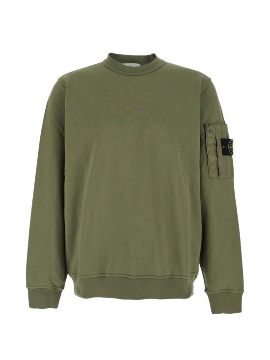 26SS 스톤 아일랜드 코튼 플리스 크루넥 스웨트셔츠 L1S156100019 S0410V005G MILITARY GREEN