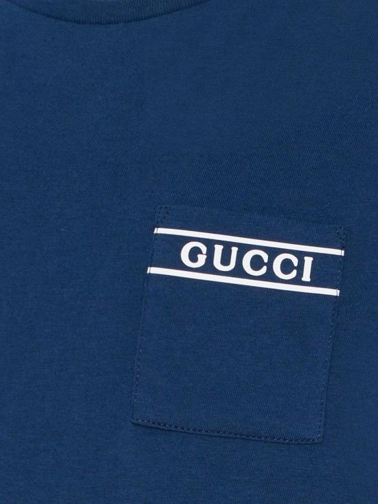 26SS [키즈] 구찌 티셔츠 849686 XJHNU4087 Blue white - GUCCI