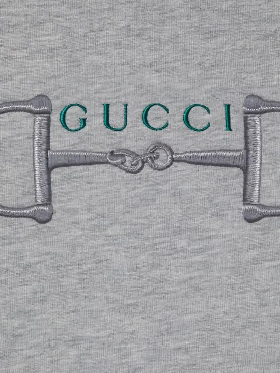 26SS 구찌 프린트 디테일 코튼 저지 스웨트셔츠 848737 XJHOK1056 GREY - GUCCI