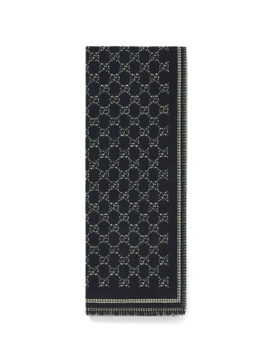 구찌 울 자카드 스카프 836264 4G3861066 BLACK DARK GREEN - GUCCI