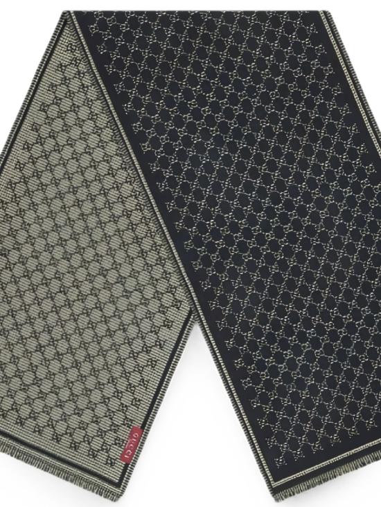  구찌 울 자카드 스카프 836264 4G3861066 BLACK DARK GREEN - GUCCI