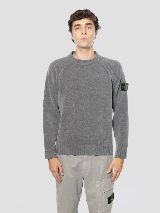 26FW 스톤 아일랜드 스웨터 Ciniglia Grigio Melange의 말리오네 지로콜로