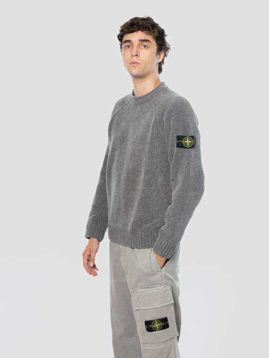 26FW 스톤 아일랜드 스웨터 Ciniglia Grigio Melange의 말리오네 지로콜로 - STONE ISLAND