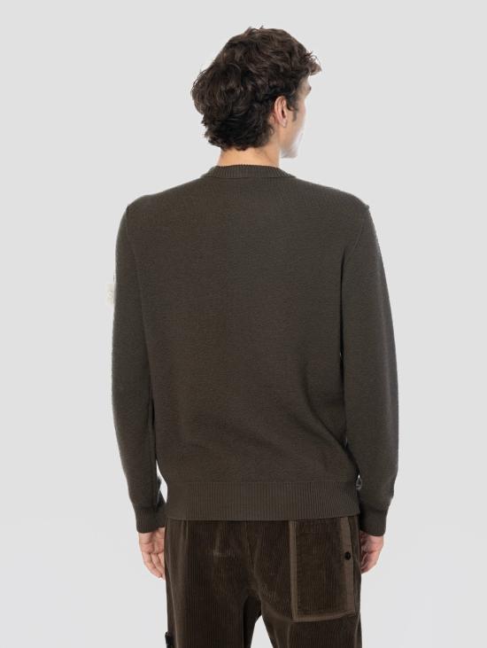 26FW 스톤 아일랜드 스웨터 Pura Lana Vergine a Girocollo Fango의 Maglione - STONE ISLAND