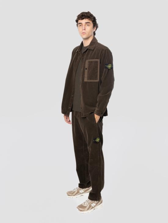 26FW 스톤 아일랜드 트레이닝/조거 팬츠 Velluto a Coste Carbone 소재의 팬탈론 치노 - STONE ISLAND