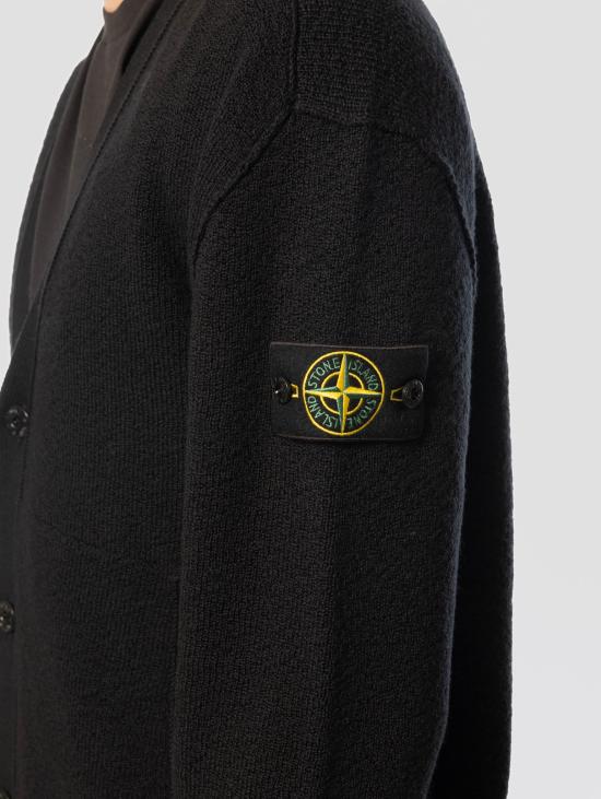 26FW 스톤 아일랜드 가디건 Maglia di Lana Nero 소재의 - STONE ISLAND
