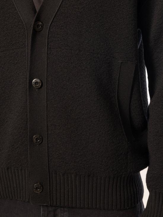 26FW 스톤 아일랜드 가디건 Maglia di Lana Nero 소재의 - STONE ISLAND