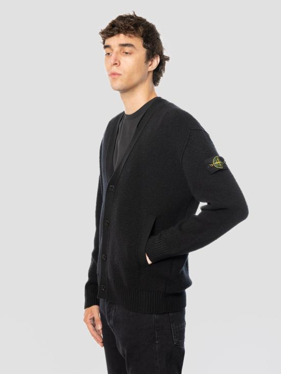 26FW 스톤 아일랜드 가디건 Maglia di Lana Nero 소재의 - STONE ISLAND