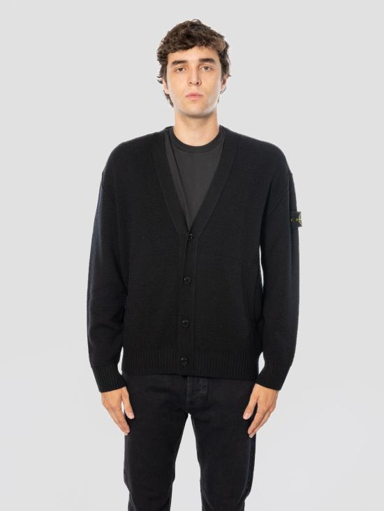 26FW 스톤 아일랜드 가디건 Maglia di Lana Nero 소재의