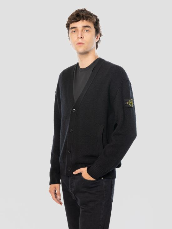 26FW 스톤 아일랜드 가디건 Maglia di Lana Nero 소재의 - STONE ISLAND