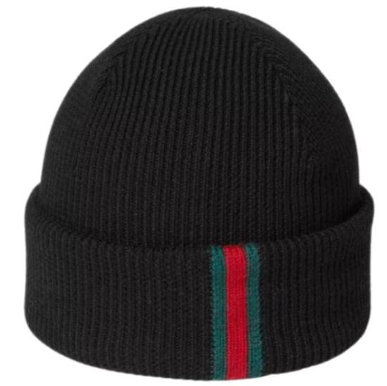  구찌 웹 디테일 울 비니 834192 4G2001000 Black