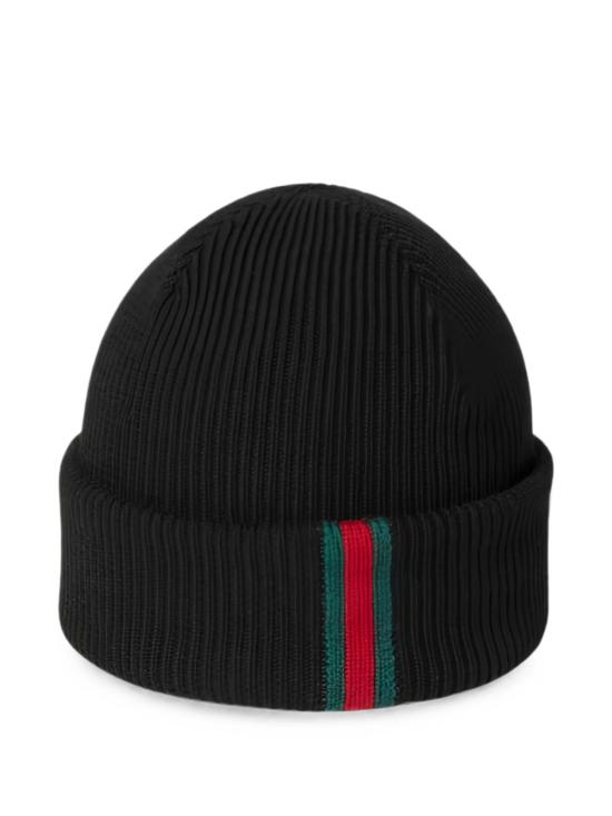  구찌 웹 디테일 울 비니 834192 4G2001000 Black - GUCCI