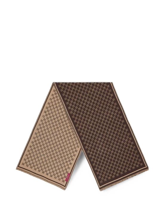  구찌 울 자카드 스카프 836264 4G3862079 COFFEE BEIGE - GUCCI