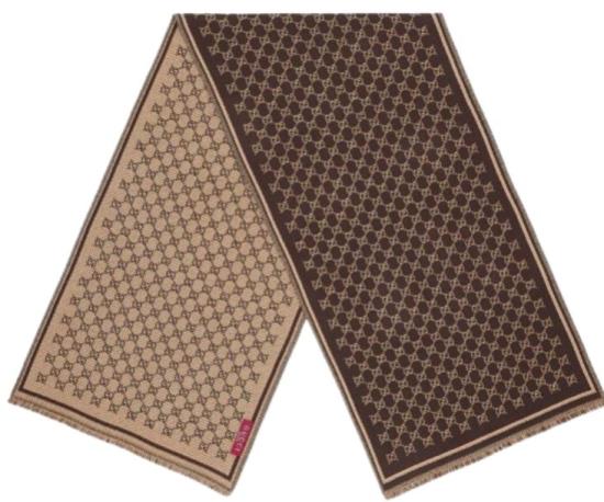  구찌 울 자카드 스카프 836264 4G3862079 COFFEE BEIGE - GUCCI