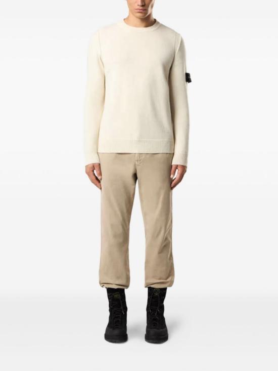 26FW 스톤 아일랜드 램스울 립드 트림 레귤러 핏 크루넥 점퍼 L2S155100072 S00A3V0093 IVORY - STONE ISLAND