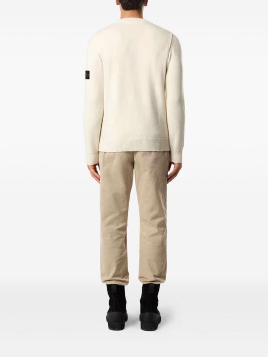 26FW 스톤 아일랜드 램스울 립드 트림 레귤러 핏 크루넥 점퍼 L2S155100072 S00A3V0093 IVORY - STONE ISLAND