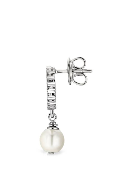 26FW 구찌 인터로킹 G 크리스탈 펄 드롭 귀걸이 A0009F J97408524 PEARL WHITE - GUCCI