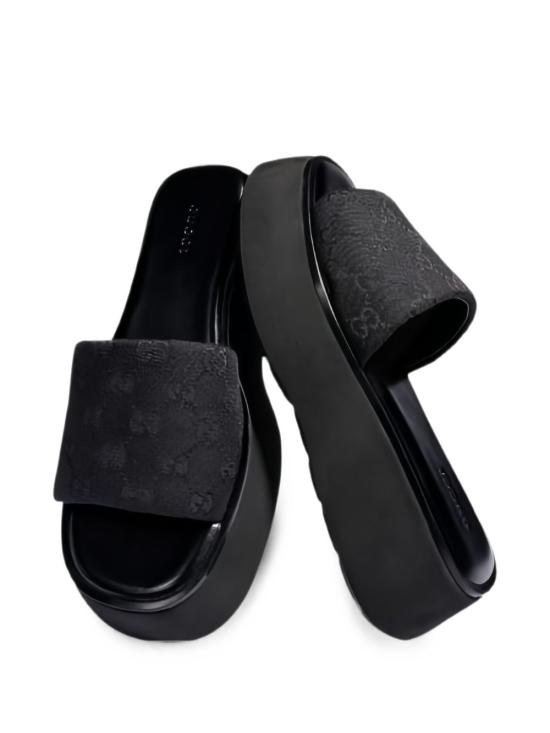26FW 구찌 플랫폼 슬라이드 샌들 플랫폼 슬라이드 샌들 A0034R FAFUW1000 - GUCCI