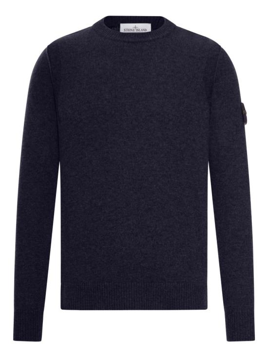 26FW 스톤 아일랜드 램스울 립드 트림 레귤러 핏 크루넥 점퍼 L2S155100072 S00A3V0020 NAVY BLUE