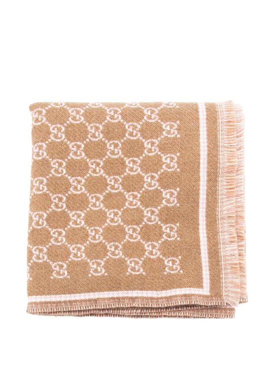  구찌 GG 울 스카프 839035 3GAMQ2572 BROWN PINK - GUCCI