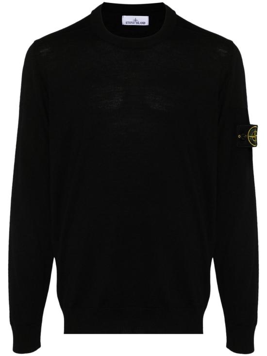 26FW 스톤 아일랜드 라이트 RWS 퓨어 울 크루넥 스웨터 L2S155100071 S00C4V0029 BLACK - STONE ISLAND