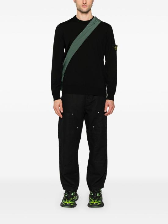 26FW 스톤 아일랜드 라이트 RWS 퓨어 울 크루넥 스웨터 L2S155100071 S00C4V0029 BLACK - STONE ISLAND