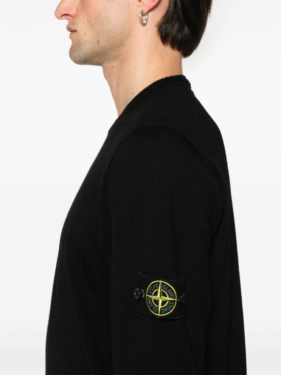 26FW 스톤 아일랜드 라이트 RWS 퓨어 울 크루넥 스웨터 L2S155100071 S00C4V0029 BLACK - STONE ISLAND