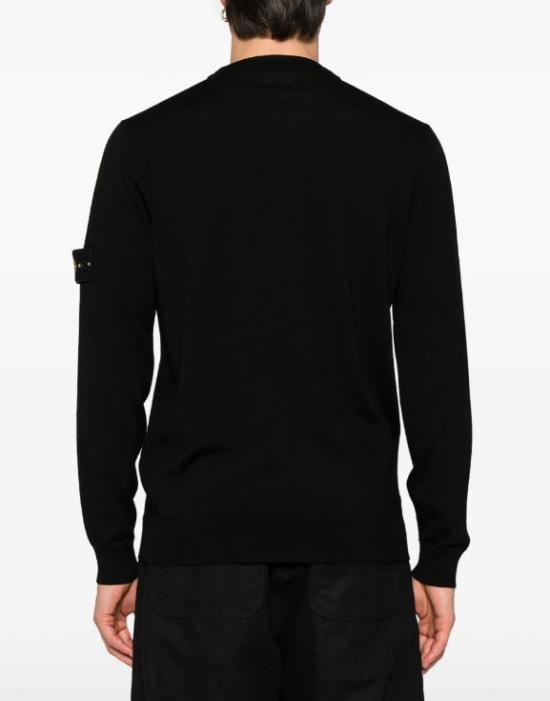 26FW 스톤 아일랜드 라이트 RWS 퓨어 울 크루넥 스웨터 L2S155100071 S00C4V0029 BLACK - STONE ISLAND