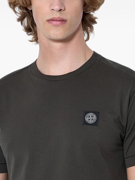 26FW 스톤 아일랜드 반팔 티셔츠 L2S152100027 S0013V0078 Coal grey - STONE ISLAND