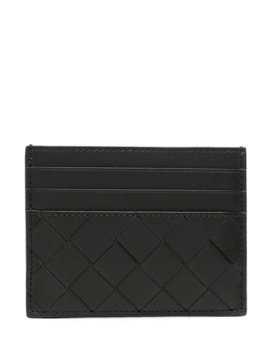  보테가베네타 인트레치아토 크레딧 카드 케이스 743209 VCPQ38803 Black silver - BOTTEGA VENETA