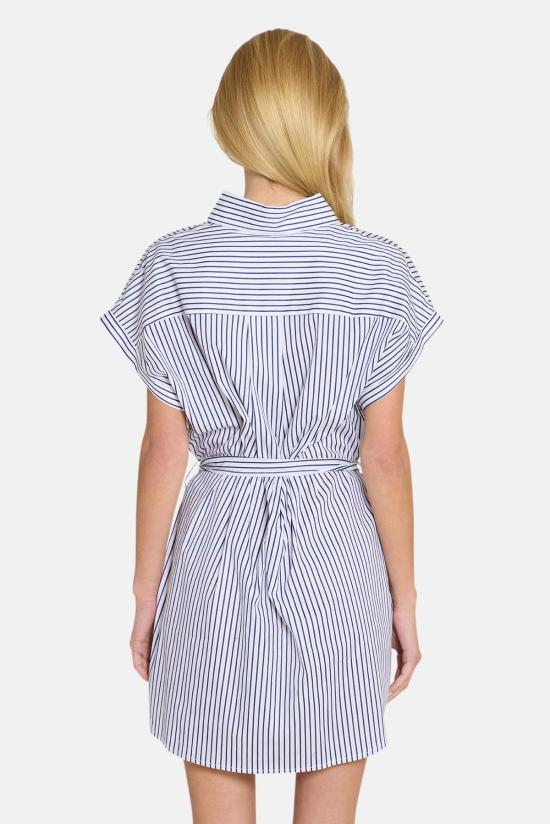  더 타일 클럽 숏 원피스 BCW25DRS78 WHITE NAVY STRIPE - THE TILE CLUB
