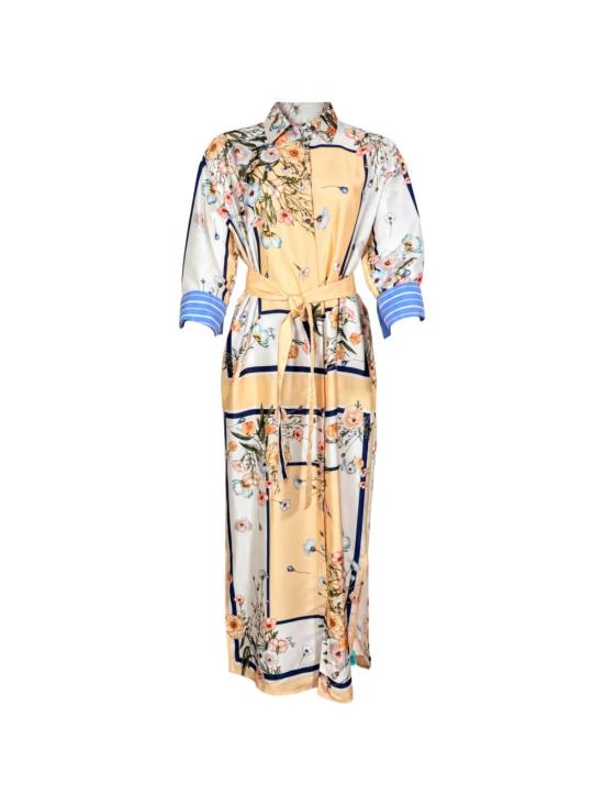 26SS 리우조 롱 원피스 WA6534 T2555P9547 Blu bloom - LIU JO