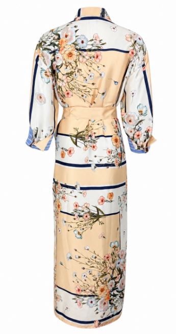 26SS 리우조 롱 원피스 WA6534 T2555P9547 Blu bloom - LIU JO
