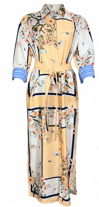 26SS 리우조 롱 원피스 WA6534 T2555P9547 Blu bloom