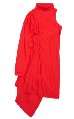 26FW 발렌시아가 미디 원피스 A001IU TUVB23941 Suset red