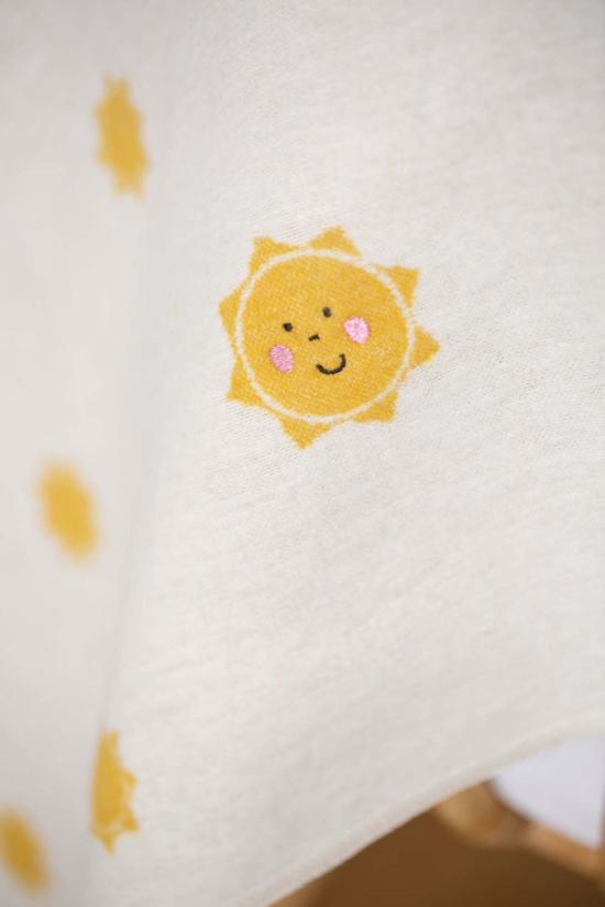  [키즈] David Fussenegger 침구 Juwel "Suns Allover" 자수 아기 담요 오프화이트 - OTHER BRANDS