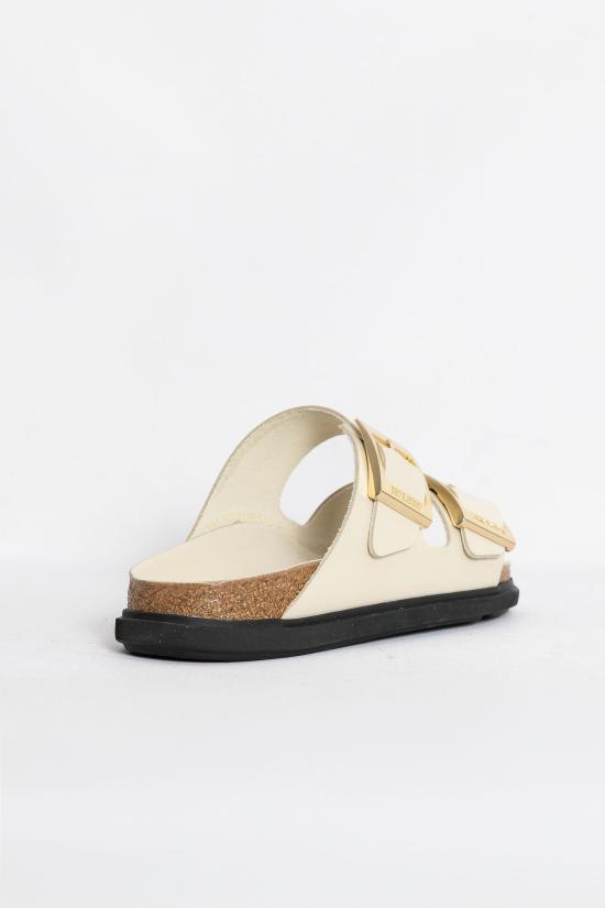 26SS 버켄스탁 애리조나 드롭렛 버클 1031809 SHINE ECRU Beige - BIRKENSTOCK