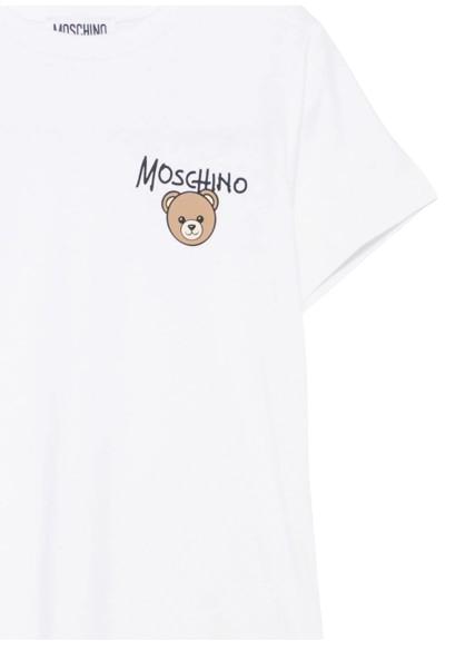 26FW 모스키노 반팔 티셔츠 HUM05V LAA34 10101 White - MOSCHINO
