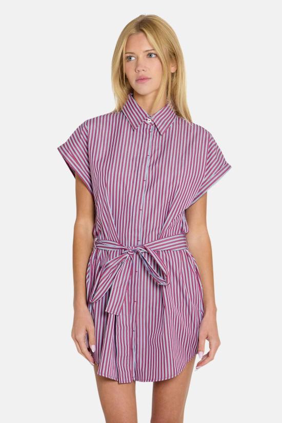  더 타일 클럽 숏 원피스 BCW25DRS78 RED BLUE STRIPE