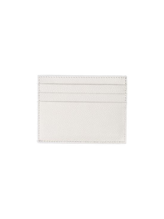 26SS 톰브라운 페블 그레인 레더 스트라이프 노트 카드 홀더 MAW031L 00198 100 White - THOM BROWNE