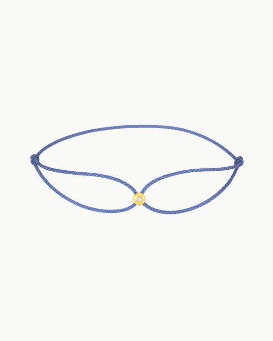  EF 컬렉션 팔찌 Ef 컬렉션 다이아몬드 도트 코드 브레이슬릿 14K 옐로우 골드 & 스카이