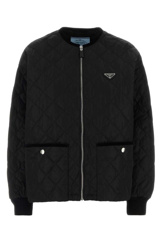 26FW 프라다 리나일론 블레이저 자켓 리나일론 블레이저 자켓 292167SEMO1WQ9 F0002 Black