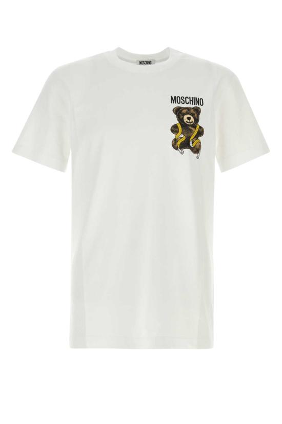 26FW 모스키노 반팔 티셔츠 262ZZA07215241 1001 White