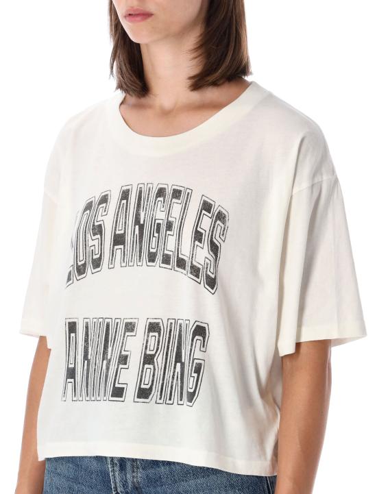 26FW 애니빙 반팔 티셔츠 A0812698WKHA3 CREAM Bianco - ANINE BING